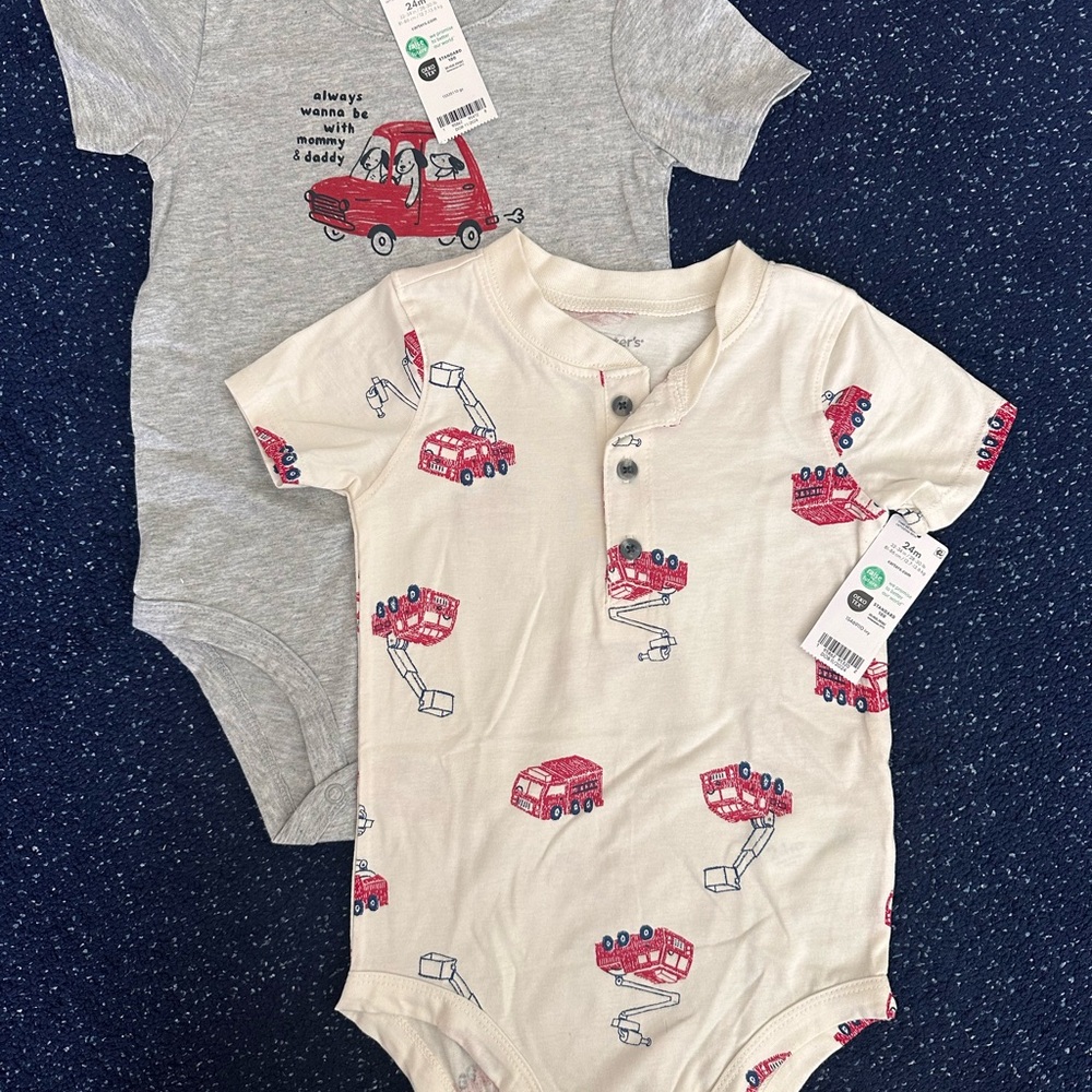 Carter’s Boys Onesies 24 Months – Set of 2 – New With Tags